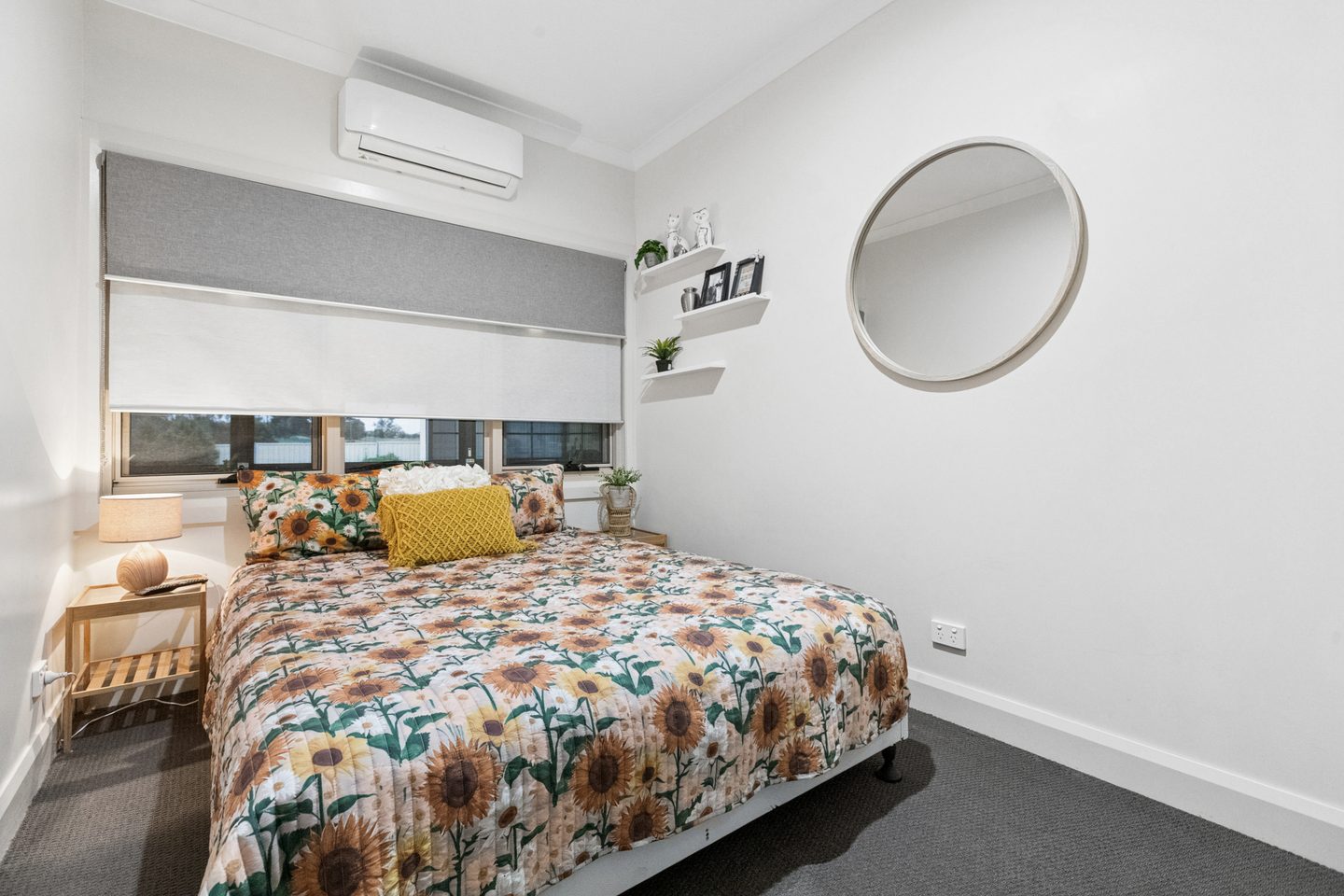 A bedroom in the residence