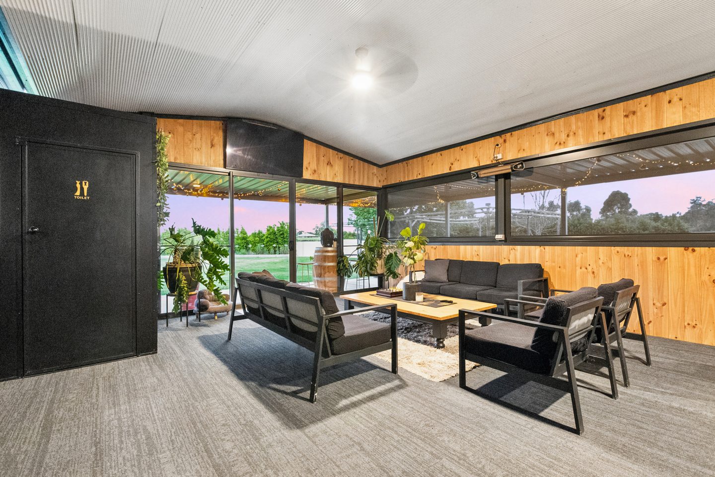 Rumpus room opening towards the patio