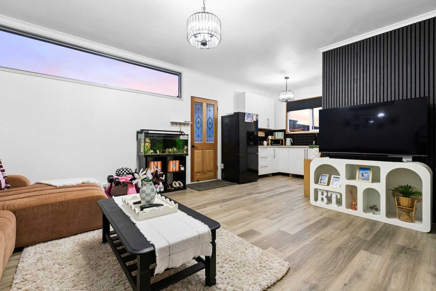 The bungalow's own lounge and kitchen