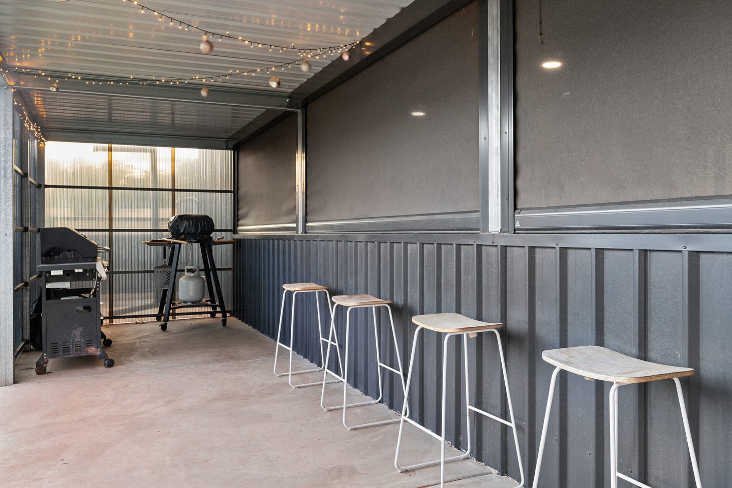 The covered patio